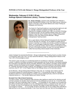 Michael J. Mungo Distinguished Professor of the Year, James Cutsinger