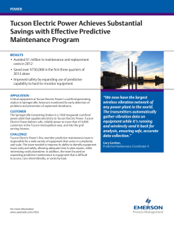 Tucson Electric Power Achieves Substantial Savings with Effective Predictive Maintenance Program