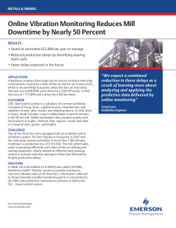 Online Vibration Monitoring Reduces Mill Downtime by Nearly 50 Percent