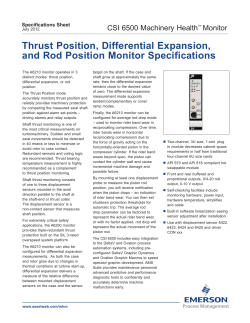 Thrust Position, Differential Expansion, and Rod Position Monitor (A6210)