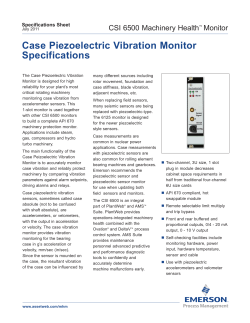 Case Piezoelectric Vibration Monitor Specifications (A6125)