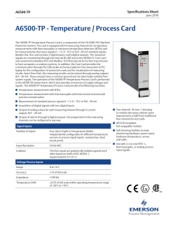 A6500-TP - Temperature / Process Card