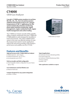 Product Data: CT4000 OEM Gas Analyzer