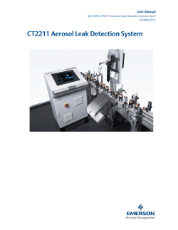Manual: CT2211 Aerosol Leak Detection System