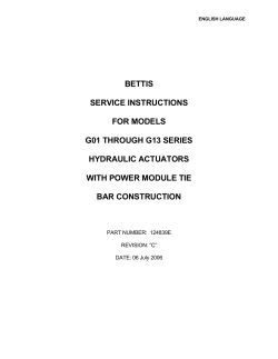 Service Instructions Disassembly and Reassembly For Models G01 Through G13 Series Hydraulic Actuators With Power Module Tie Bar Construction