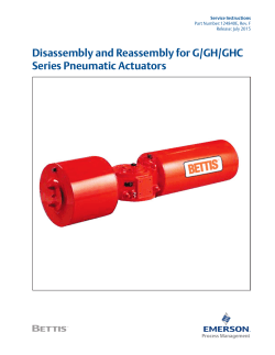 Service instructions Disassembly and Reassembly for G/GC/GH/GHC Series Pneumatic Actuators
