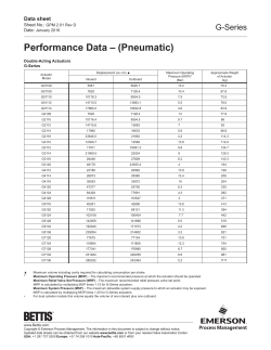 G-Series Pneumatic Performance Data Metric