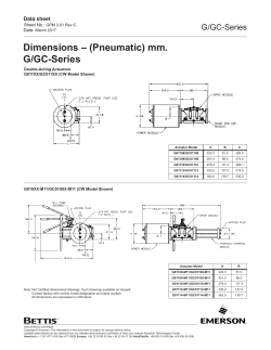 G-Series Pneumatic Dimensions Data Metric