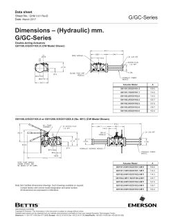 G-Series Hydraulic Dimensions Data Metric