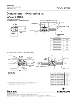 G-Series Hydraulic Dimensions Data Imperial