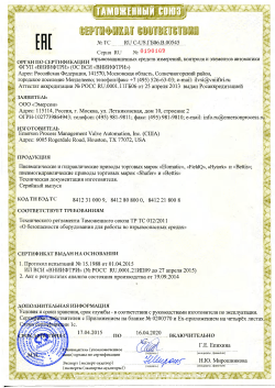 TR 012 Certificate for EAC Customs union (Explosion Safety) - Russian