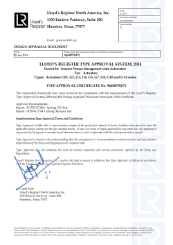 Marine Design Appraisal Document G Series