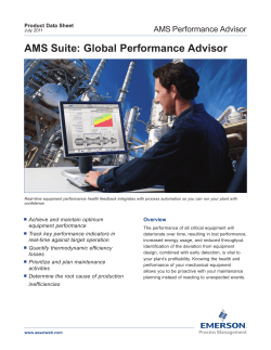 AMS Performance Advisor including Module Spec Sheets