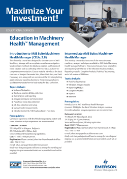 Education in Machinery Health Management