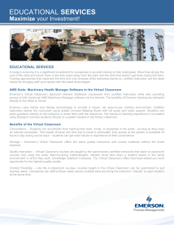 AMS Machinery Health Manager Software in the Virtual Classroom