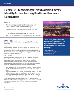 PeakVue&trade; Technology Helps Dolphin Energy Identify Motor Bearing Faults and Improve Lubrication