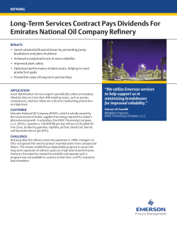 Long-Term Services Contract Pays Dividends For Emirates National Oil Company Refinery