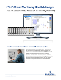CSI 6500 and Machinery Health Manager