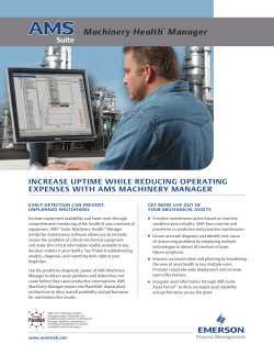 AMS Suite: Machinery Health Manager software flyer