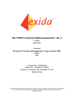 Exida Certificate - Functional Safety Assessment Virgo Europe