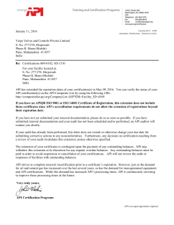 API Certificates - Virgo Pune