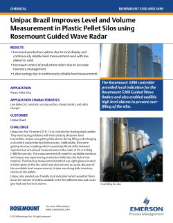 Proven Result: Unipac Brazil Improves Level and Volume Measurement in Plastic Pellet Silos using Rosemount Guided Wave Radar