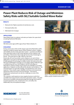 Proven Result: Power Plant Reduces Risk of Outage and Minimizes Safety Risks with SIL2 Suitable Guided Wave Radar