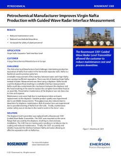 Proven Result: Petrochemical Manufacturer Improves Virgin Nafta Production with Guided Wave Radar Interface Measurement