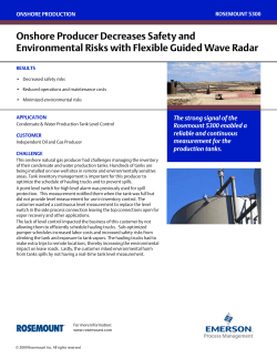 Proven Result: Onshore Producer Decreases Safety and Environmental Risks with Flexible Guided Wave Radar