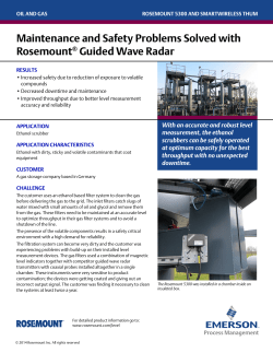 Proven Result: Maintenance and Safety Problems Solved with Rosemount&reg; Guided Wave Radar