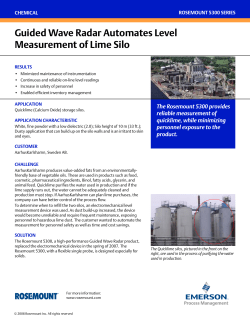 Proven Result: Guided Wave Radar Automates Level Measurement of Lime Silo