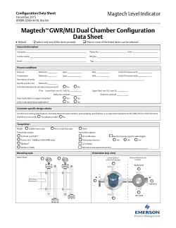 Quick Data Sheet: Magtech GWR/MLI Dual Chamber