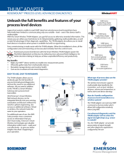 Product Flyer: Unleash the full benefits and features of your process level devices with the wireless THUM Adapter