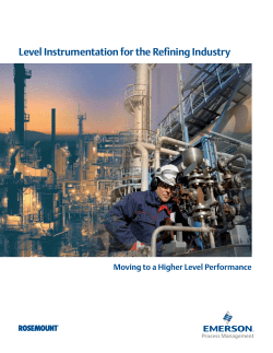 Product Flyer: Level Instrumentation for the Refining Industry