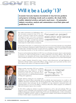 Expect Another Excellent Year for Emerson Process Management in Asia