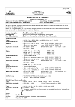 EC DoC Control modules