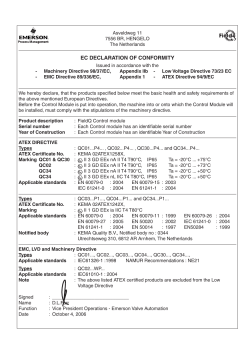 EC DoC Control modules