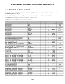 FOUNDATION Fieldbus DD List
