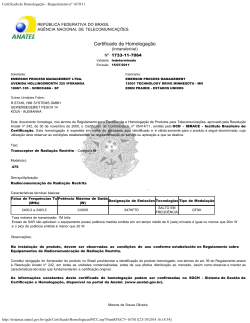 Homologacao Certificate &ndash; Brazil