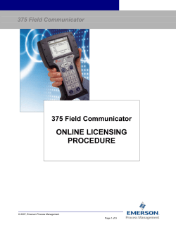 Online Licensing Procedure