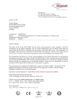 FM Certificate of Compliance Letter