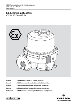 ATEX Reference Guide EL Electric actuators