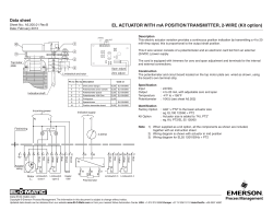 EL Actuator option - mA Position Transmitter, 2 wire (Kit option) (PT2) - Imperial