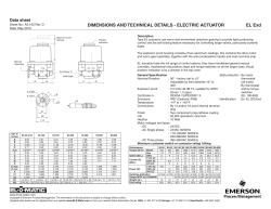 Dimensions and Technical Details (EL 35 - EL 800 Exd) - Imperial