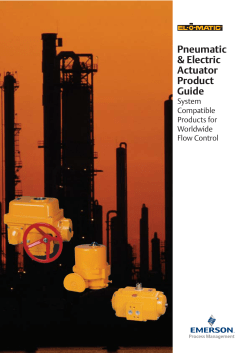 Pneumatic & Electric Actuator Product Guide - Metric