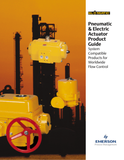 Pneumatic & Electric Actuator Product Guide - Imperial