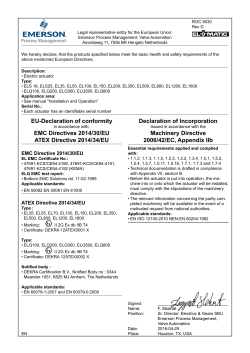EU EC Declaration of Conformity EL and ELQ Series