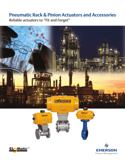 Pneumatic Rack Pinion Actuators Brochure - Imperial