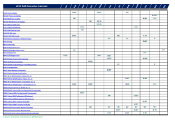 Educational Calendar 2016