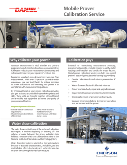 Prover Calibration Service in the US